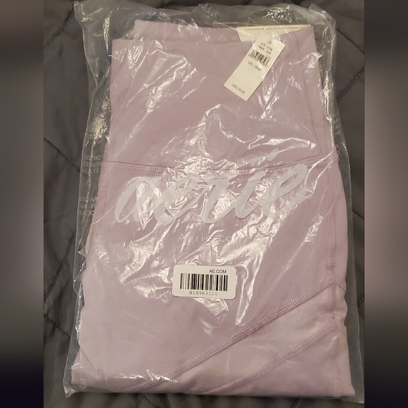 Aerie Offline "The Hugger" High-waisted ribbed legging - purple- size L short - Picture 4 of 9